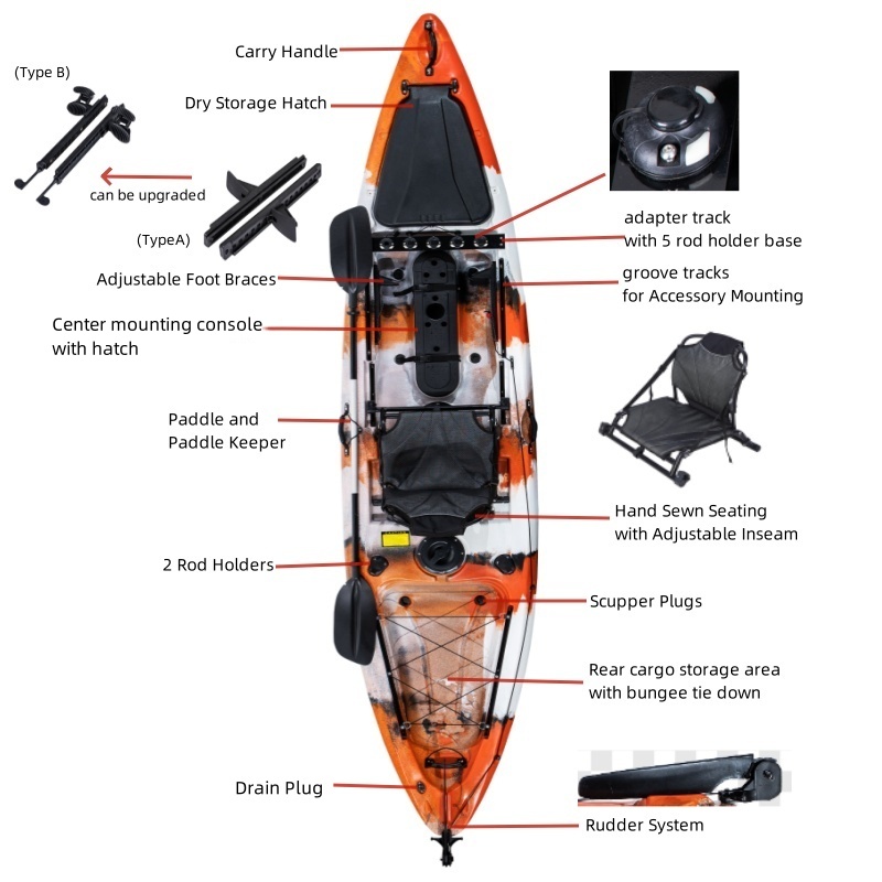 Fishing Kayak Sit In - LSF One Person One Seating 13FT