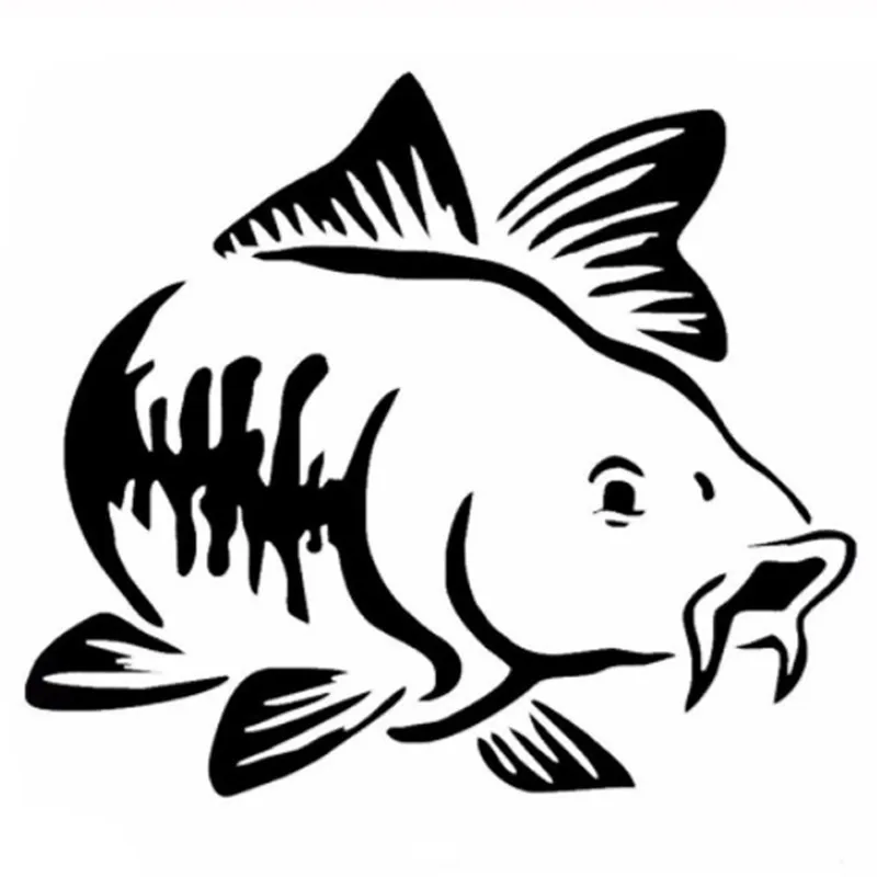 Fishing Kayak Sit On Top - Car Sticker Cartoon Carp Fishing Car