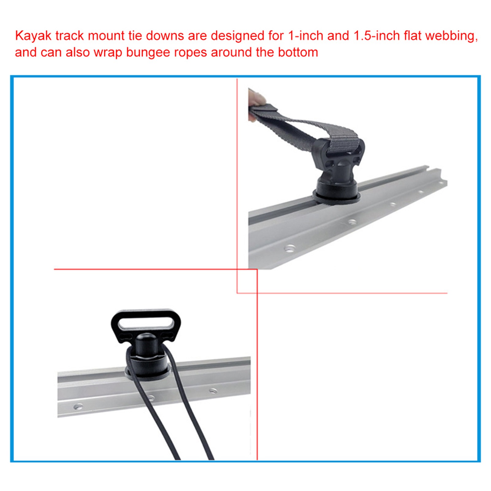 4pcs Kayak Track Mount Vertica - Fishing Kayak Crate incelemesi ve fiyatı