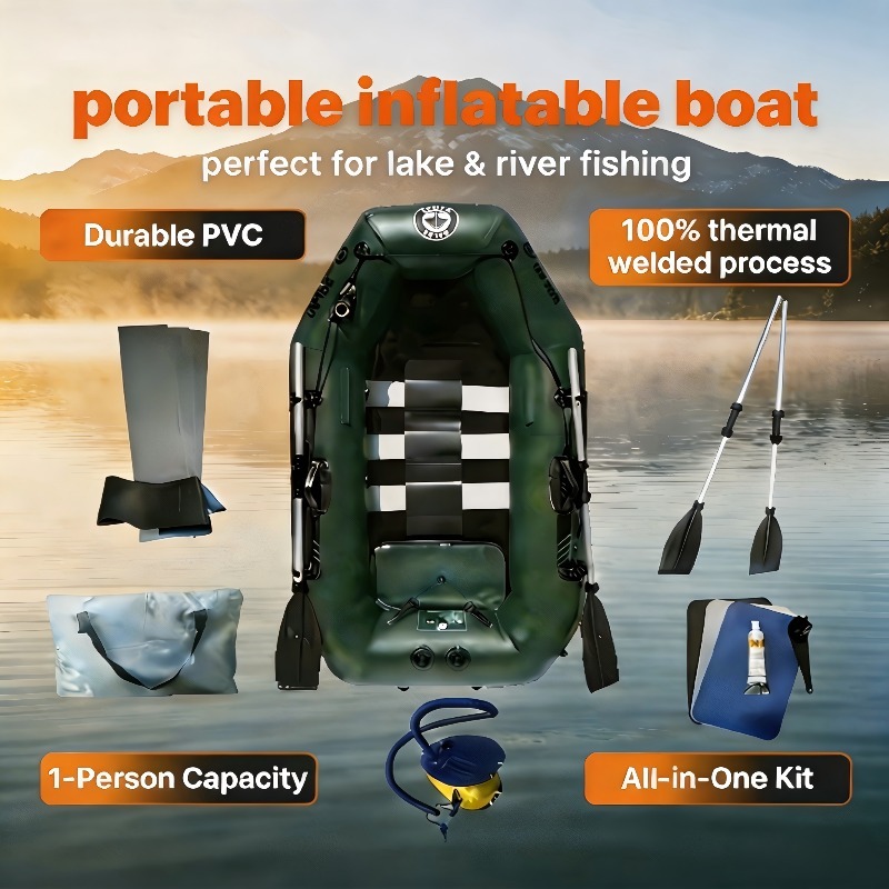 1 Person Fishing Boat Cheap In - Fishing Kayak Inflatable incelemesi ve fiyatı