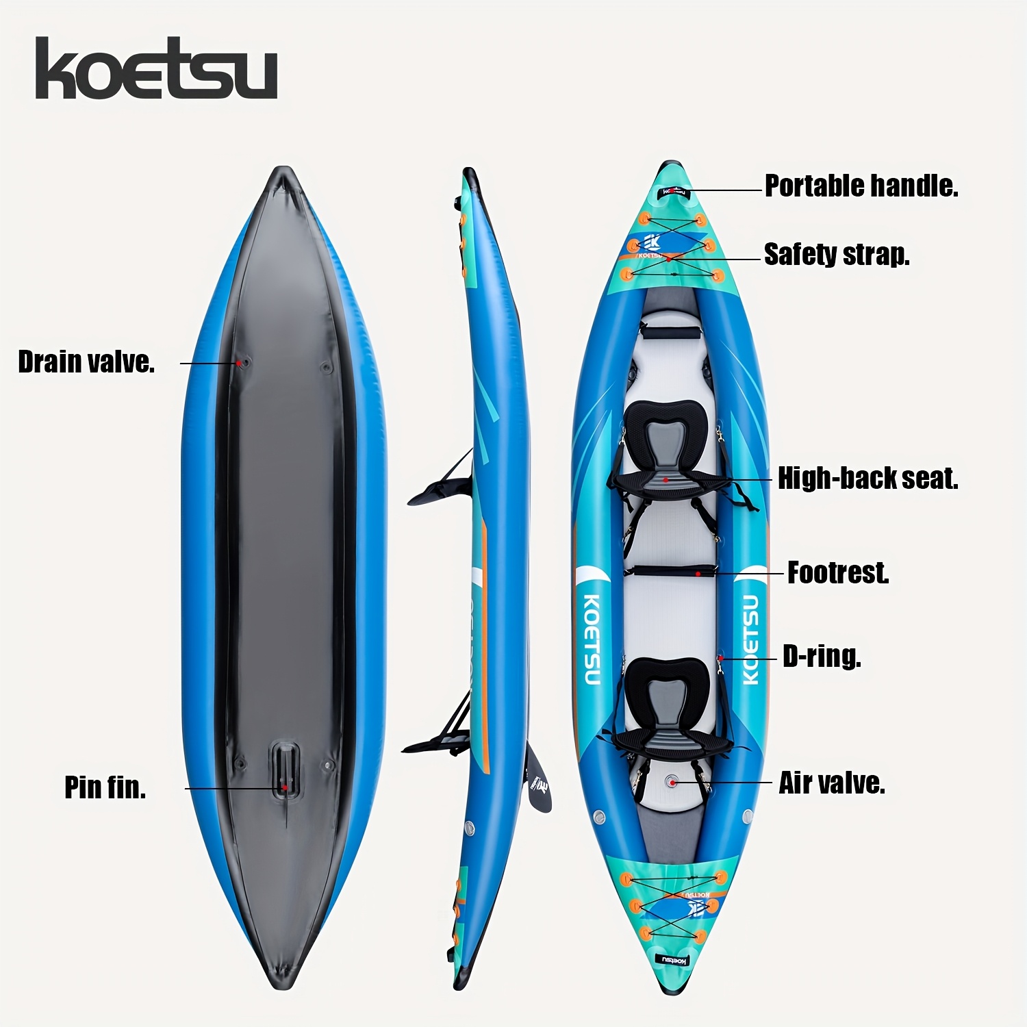 KOETSU P03 brushed inflatable  - Fishing Kayak Inflatable incelemesi ve fiyatı